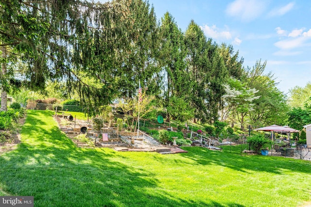 3672 Cimmeron Rd, York, PA 17402 - view of yard with a gazebo, fence, and a vegetable garden