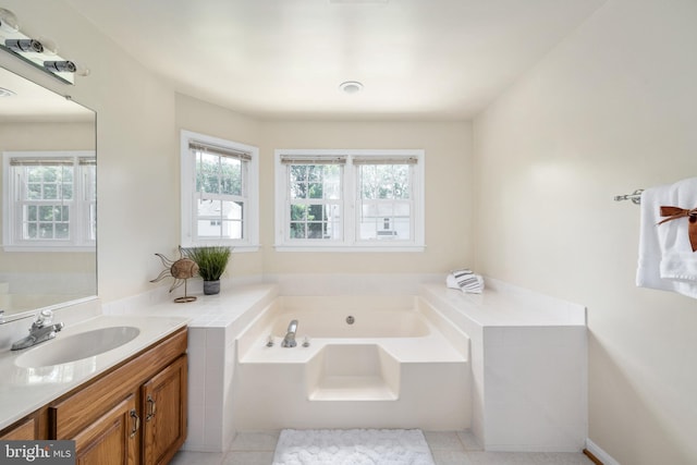 11 Ashbrook Rd, Stafford, VA 22554 - full bath with plenty of natural light, a bath, vanity, and tile patterned floors
