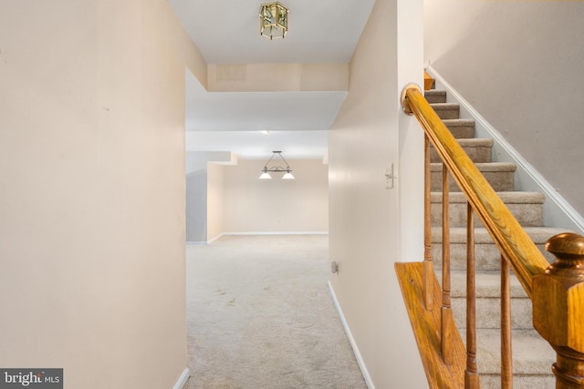 11 Ashbrook Rd, Stafford, VA 22554 - staircase with carpet floors and baseboards