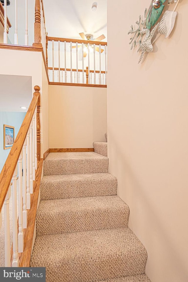 view of stairway