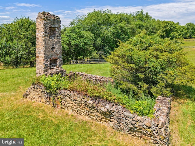 9425 Blackpond Ln, Delaplane, VA 20144 - view of yard with an outdoor stone fireplace
