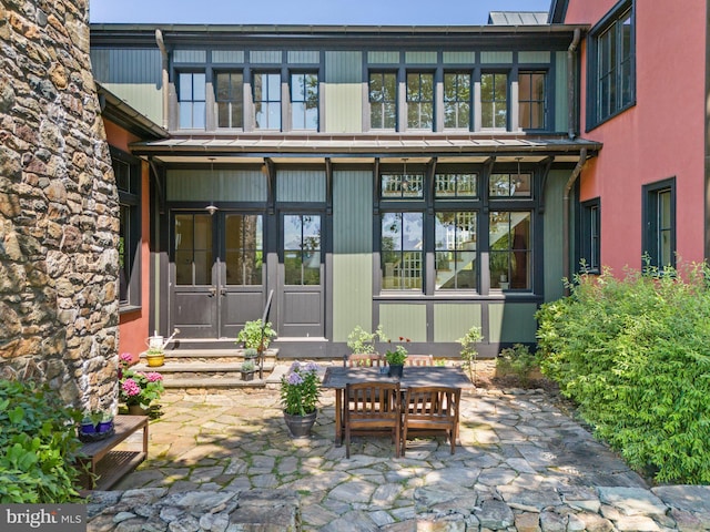 9425 Blackpond Ln, Delaplane, VA 20144 - back of property featuring a patio and entry steps