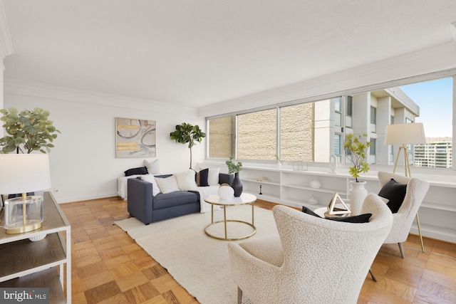 5500 Friendship Blvd Unit 2308N, Chevy Chase, MD 20815 - living room with ornamental molding