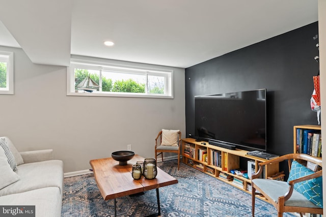 4600 Blagden Ter NW, Washington, DC 20011 - living room featuring plenty of natural light, baseboards, and recessed lighting