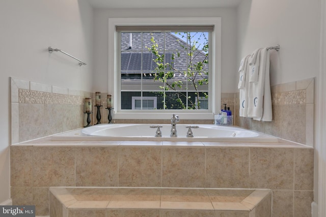 bathroom featuring a bath