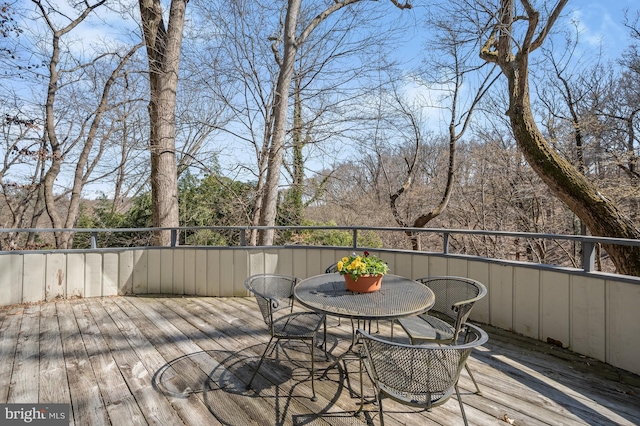 view of wooden deck