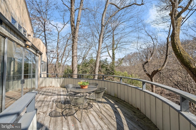 view of wooden deck