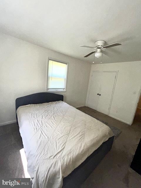 136 Charles Pl, Indian Head, MD 20640 - bedroom featuring a ceiling fan and baseboards