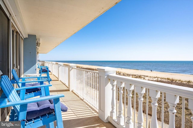 12201 Wight St Unit 301, Ocean City, MD 21842 - balcony featuring a water view and a view of the beach