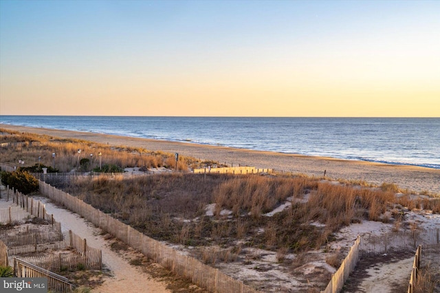 12201 Wight St Unit 301, Ocean City, MD 21842 - view of water feature featuring fence and a beach view
