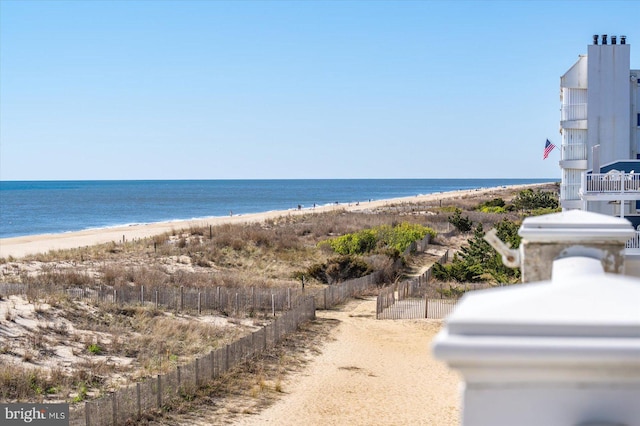 12201 Wight St Unit 301, Ocean City, MD 21842 - property view of water with fence and a view of the beach