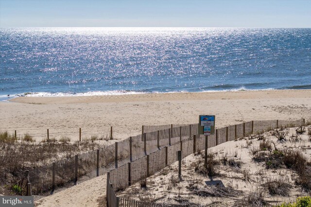 12201 Wight St Unit 301, Ocean City, MD 21842 - property view of water with fence and a view of the beach