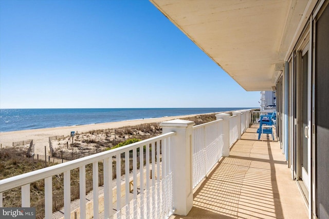 12201 Wight St Unit 301, Ocean City, MD 21842 - balcony featuring a view of the beach and a water view