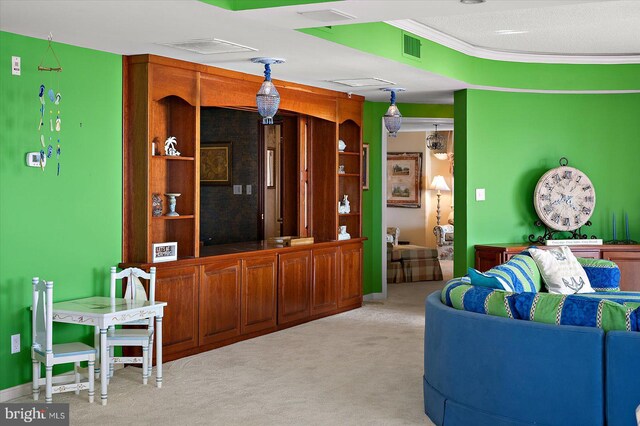 12201 Wight St Unit 301, Ocean City, MD 21842 - carpeted living room with visible vents