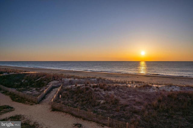 12201 Wight St Unit 301, Ocean City, MD 21842 - property view of water with fence and a view of the beach