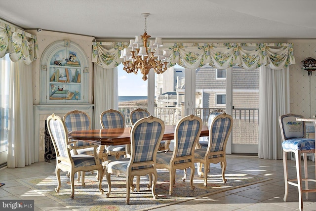 12201 Wight St Unit 301, Ocean City, MD 21842 - dining space featuring a chandelier