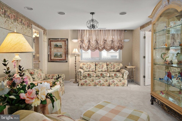 12201 Wight St Unit 301, Ocean City, MD 21842 - living area featuring light carpet and baseboards