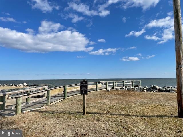 5211 Al Jones Dr, Shady Side, MD 20764 - view of yard featuring a water view