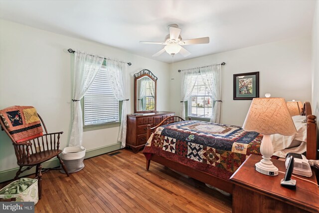 5211 Al Jones Dr, Shady Side, MD 20764 - bedroom featuring ceiling fan and hardwood / wood-style flooring