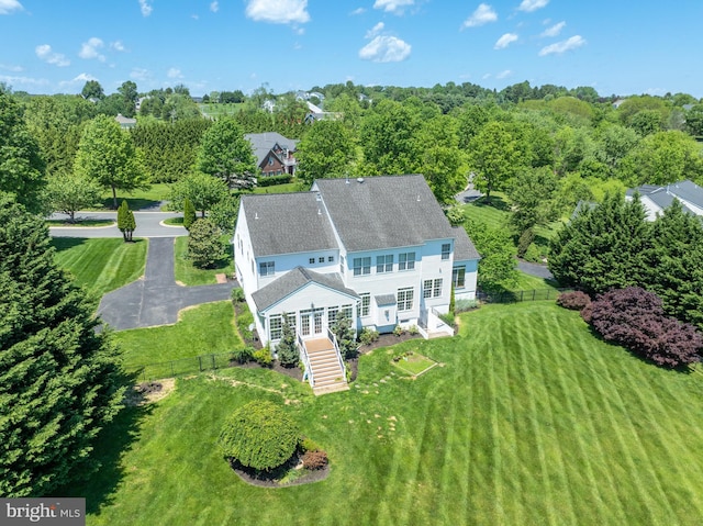 aerial view of property and surrounding area