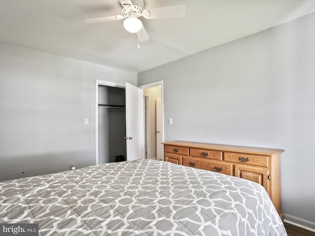 202 Glade Blvd, Walkersville, MD 21793 - bedroom featuring a closet and ceiling fan