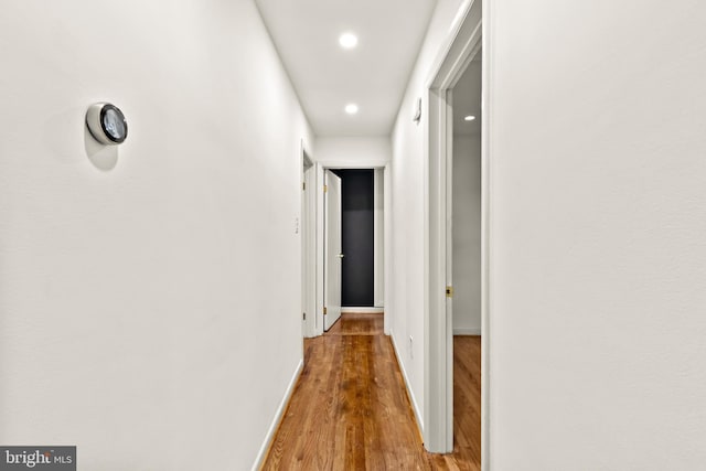 2646 S June St, Arlington, VA 22202 - hall with wood finished floors, recessed lighting, and baseboards