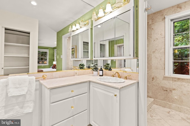 2646 S June St, Arlington, VA 22202 - full bathroom featuring vanity and recessed lighting