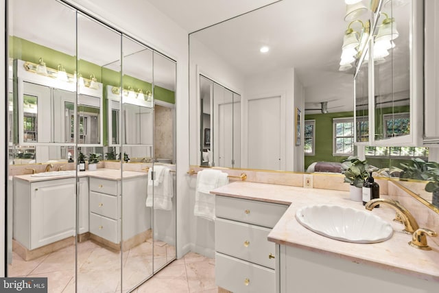 2646 S June St, Arlington, VA 22202 - bathroom featuring vanity and a chandelier