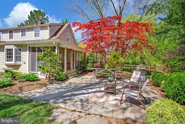 2801 Riva Rd, Annapolis, MD 21401 - view of patio with a sunroom