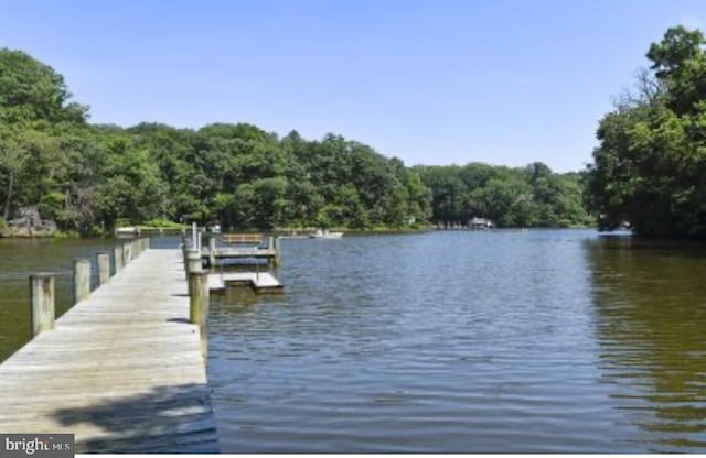 2801 Riva Rd, Annapolis, MD 21401 - dock area featuring a forest view and a water view
