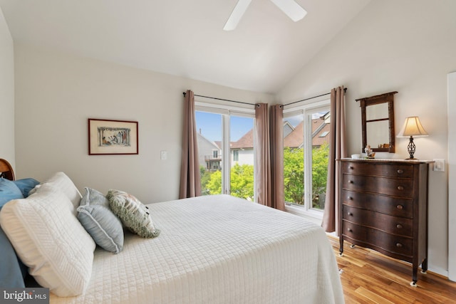 15 Chesapeake Lndg, Annapolis, MD 21403 - bedroom with light wood finished floors, vaulted ceiling, and ceiling fan