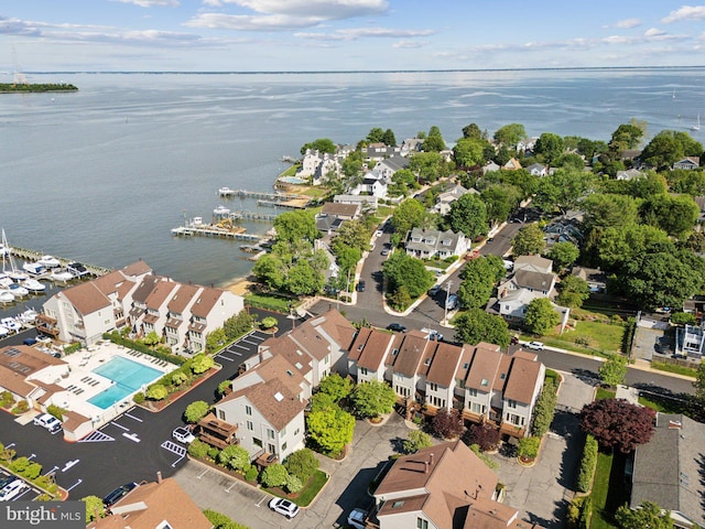 15 Chesapeake Lndg, Annapolis, MD 21403 - aerial overview of property's location featuring a large body of water, nearby suburban area, and a pool