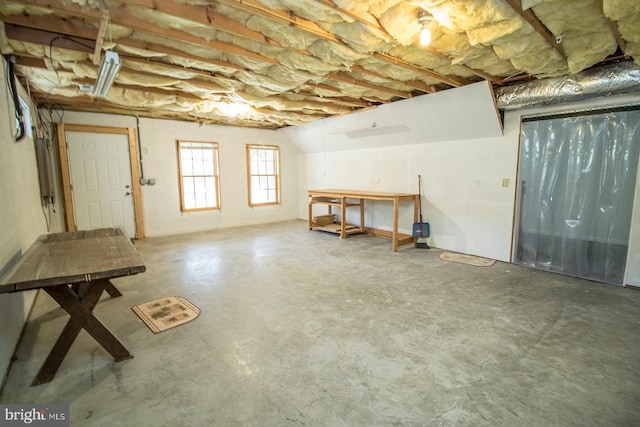 view of basement