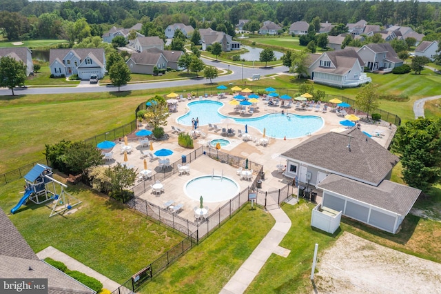 30381 Crowley Dr Unit 309, Ocean View, DE 19970 - aerial view featuring a residential view