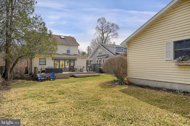 157 Hartswick Ave, State College, PA 16803 - view of yard with a wooden deck