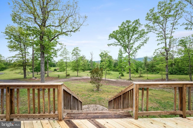 246 Locust Ln, Edinburg, VA 22824 - wooden terrace with a yard