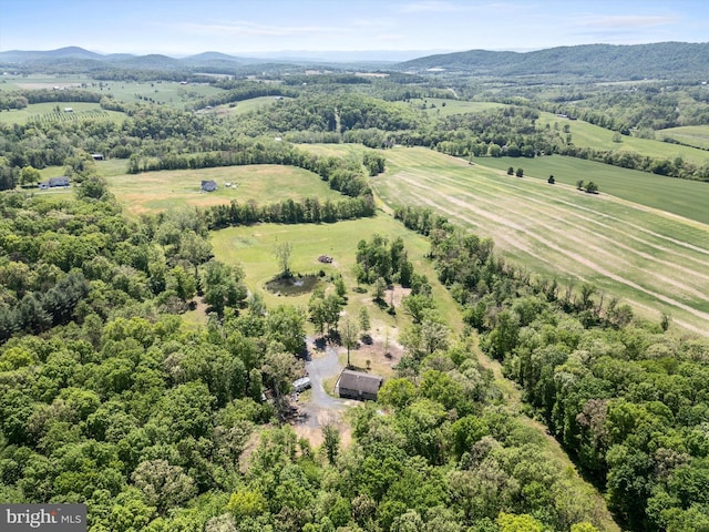 246 Locust Ln, Edinburg, VA 22824 - birds eye view of property featuring a rural view and a mountain view