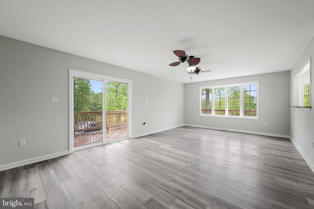 246 Locust Ln, Edinburg, VA 22824 - spare room with a ceiling fan, a healthy amount of sunlight, and wood finished floors