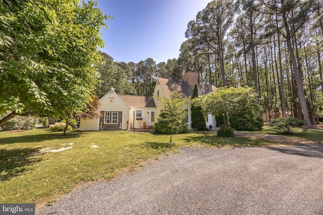 26547 Old State Rd, Crisfield, MD 21817 - view of front facade featuring a front lawn and a chimney