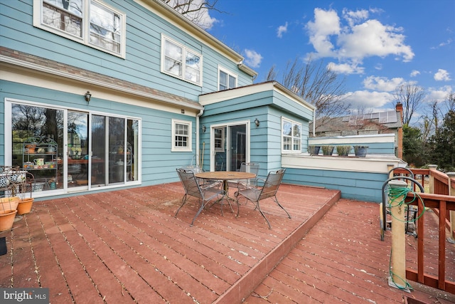 4507 Clermont Pl, Garrett Park, MD 20896 - wooden deck featuring outdoor dining space