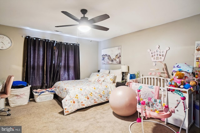 6301 Bradford Ct, Frederick, MD 21701 - bedroom featuring a ceiling fan and carpet floors