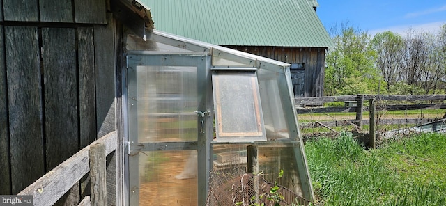 exterior space featuring fence