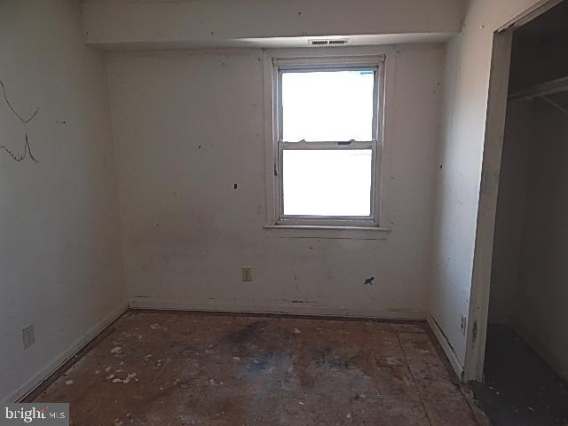 view of spare room