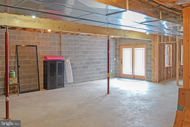 view of basement