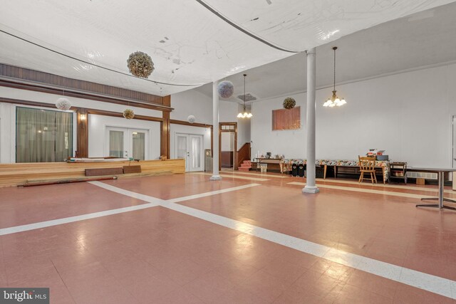 336 7th St N, Lebanon, PA 17042 - misc room with tile patterned floors and decorative columns
