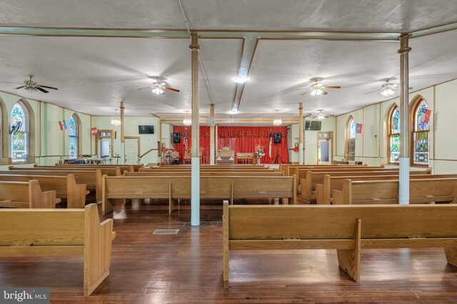 336 7th St N, Lebanon, PA 17042 - miscellaneous room featuring wood finished floors and a ceiling fan
