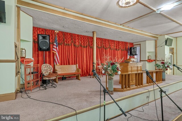 336 7th St N, Lebanon, PA 17042 - interior space with carpet floors and a textured ceiling
