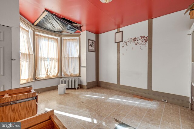 336 7th St N, Lebanon, PA 17042 - interior space with tile patterned flooring, radiator heating unit, and baseboards