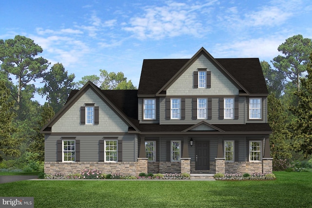 1150 Groff Ln, Lancaster, PA 17601 - craftsman-style home with stone siding and a front lawn