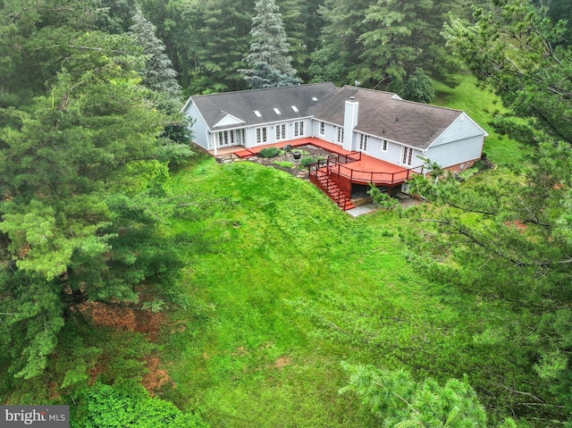 6 Deer Haven Ln, White Hall, MD 21161 - view from above of property with a heavily wooded area